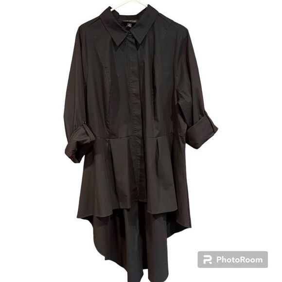 Lane Bryant Extreme Peplum Tunic Women’s Long sleeves with roll tabs Shirt - Picture 7 of 17